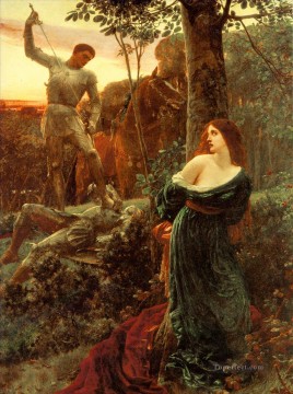 Chivalry Victorian painter Frank Bernard Dicksee Oil Paintings